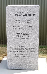 Bungay Airfield Memorial Stone