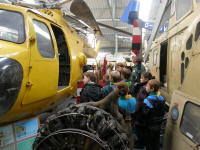 Scouts with a helicopter