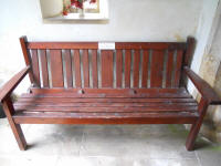 Plaque on seat in Flixton Church